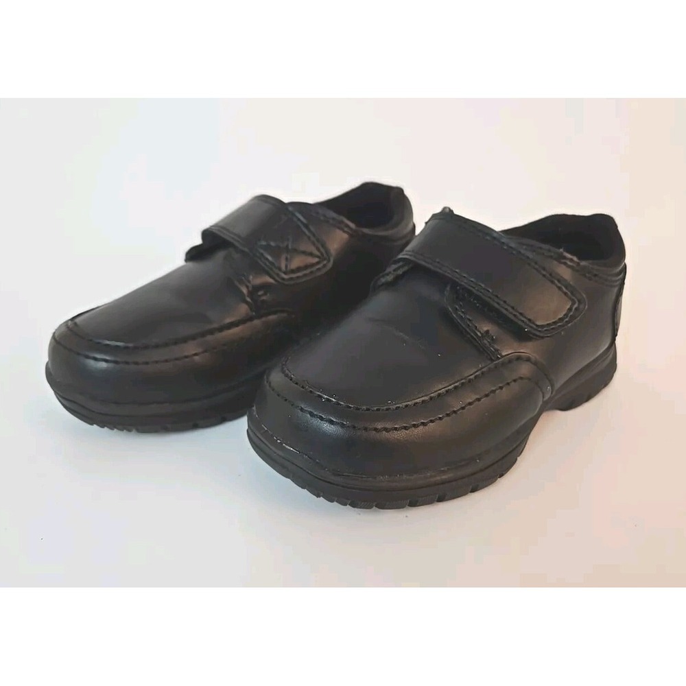 Cherokee Toddler Boys Dudley Black Straps Shoes‎ Sz 7 Oxford